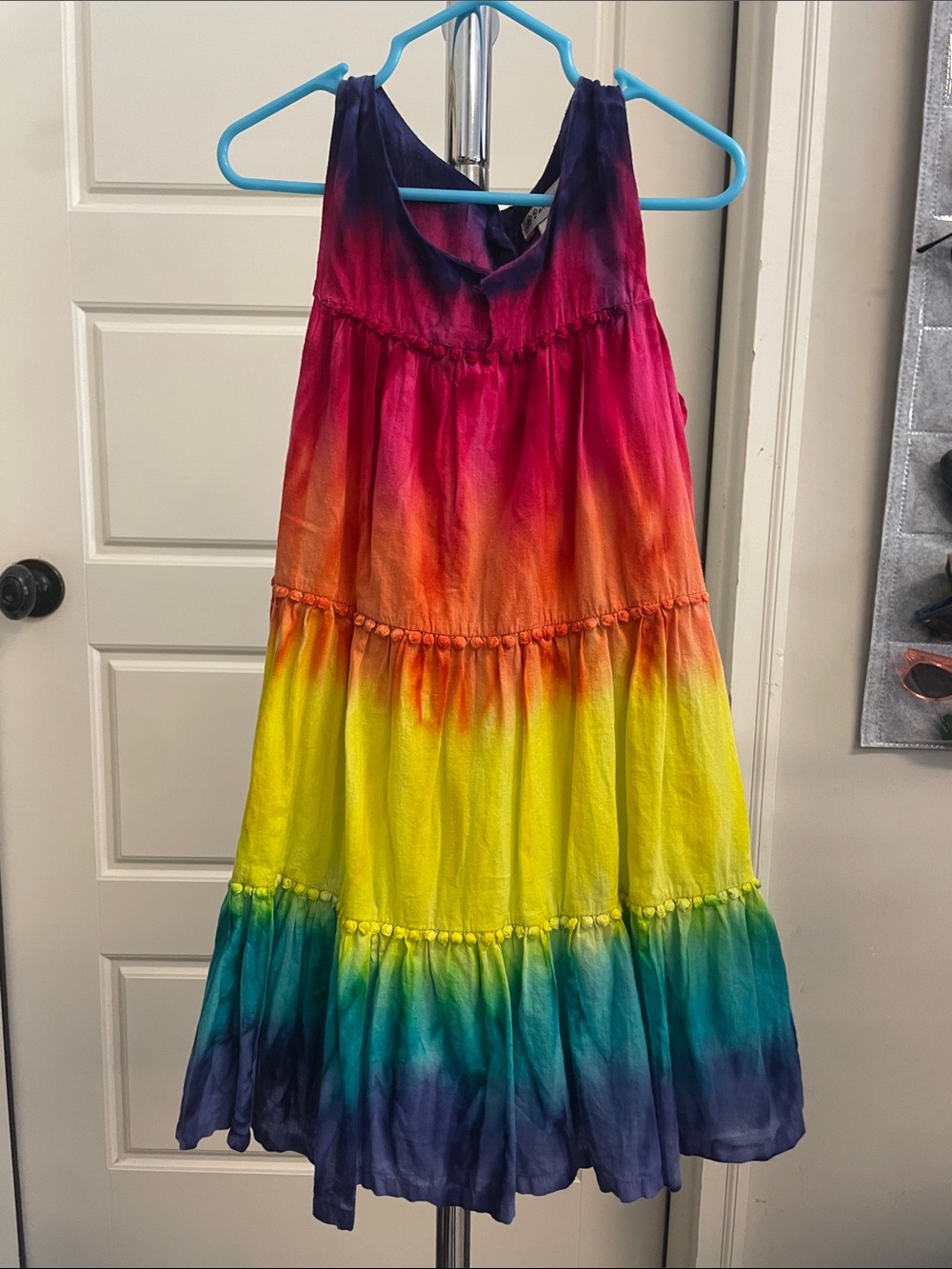 Girls' Rainbow Tie-Dye Tiered Sundress - Multicolor